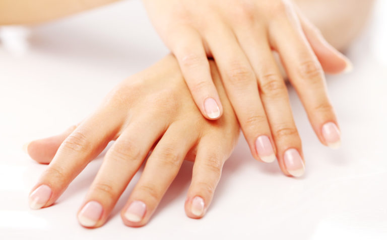 hands with french manicure