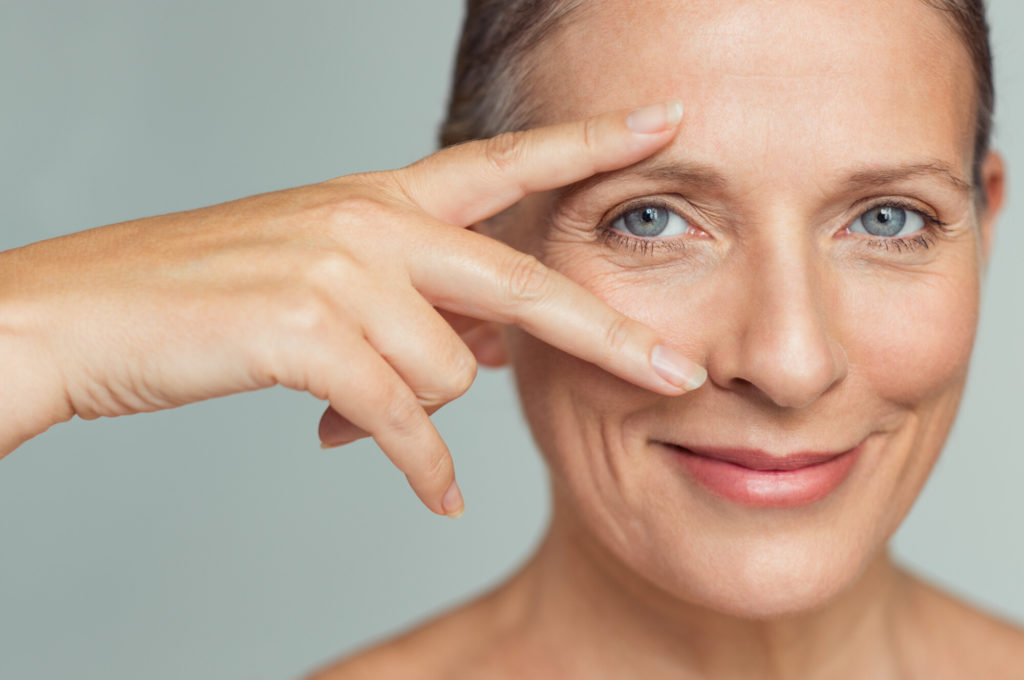 mature women eyebrows