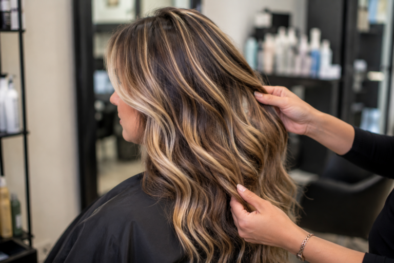 hair highlights, hair color, highlight touch-up, blonde hair, salon color